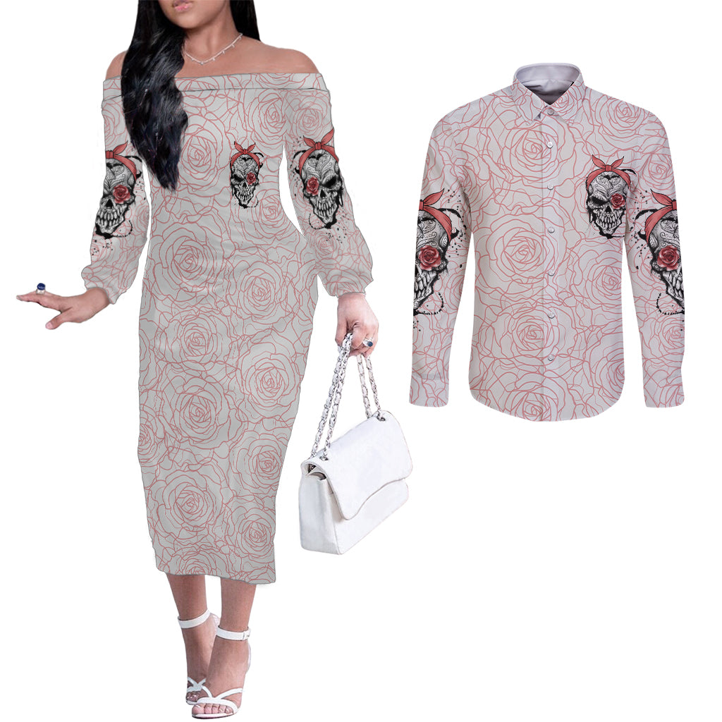 warning-kinda-crazy-tattooed-girl-rose-couples-matching-off-the-shoulder-long-sleeve-dress-and-long-sleeve-button-shirt