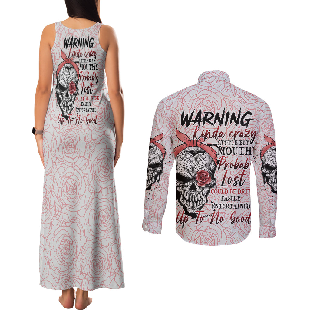 warning-kinda-crazy-tattooed-girl-rose-couples-matching-tank-maxi-dress-and-long-sleeve-button-shirt