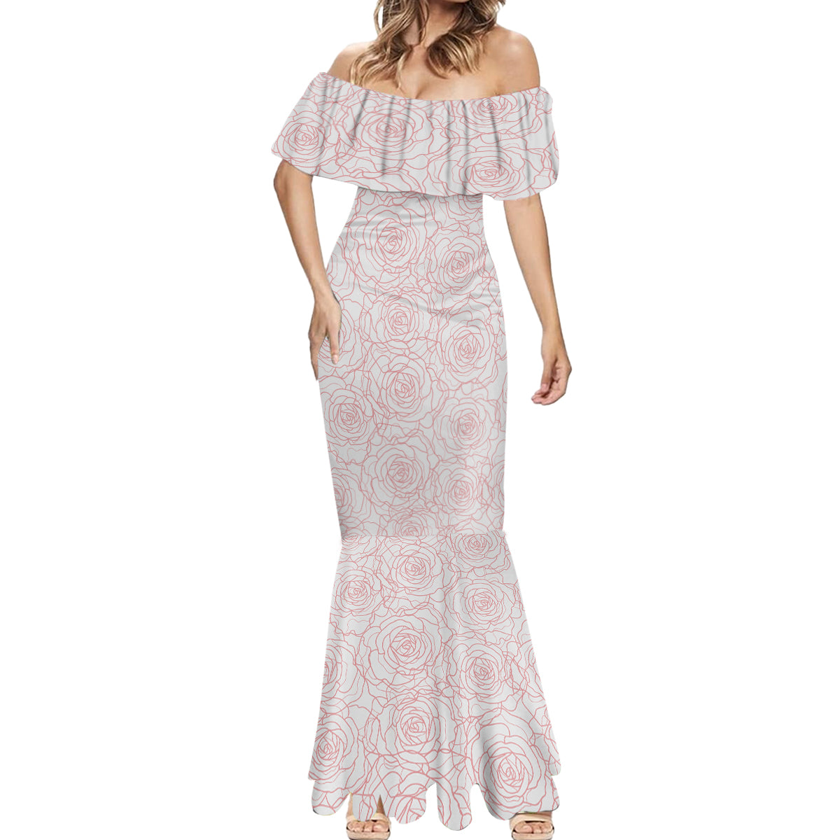 warning-kinda-crazy-tattooed-girl-rose-mermaid-dress