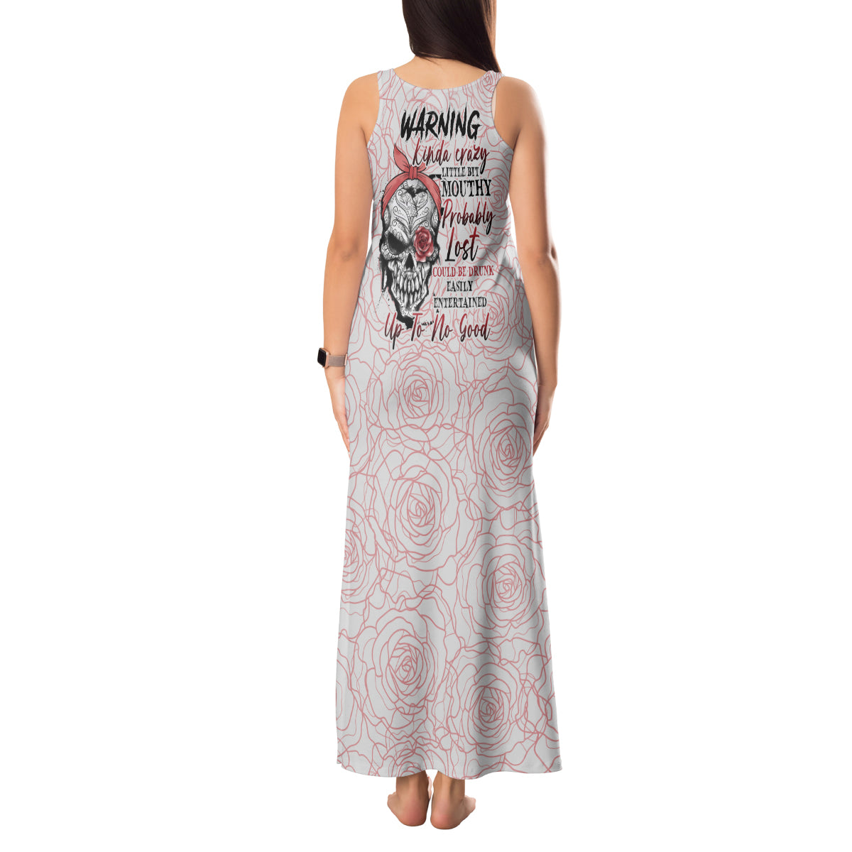 warning-kinda-crazy-tattooed-girl-rose-tank-maxi-dress