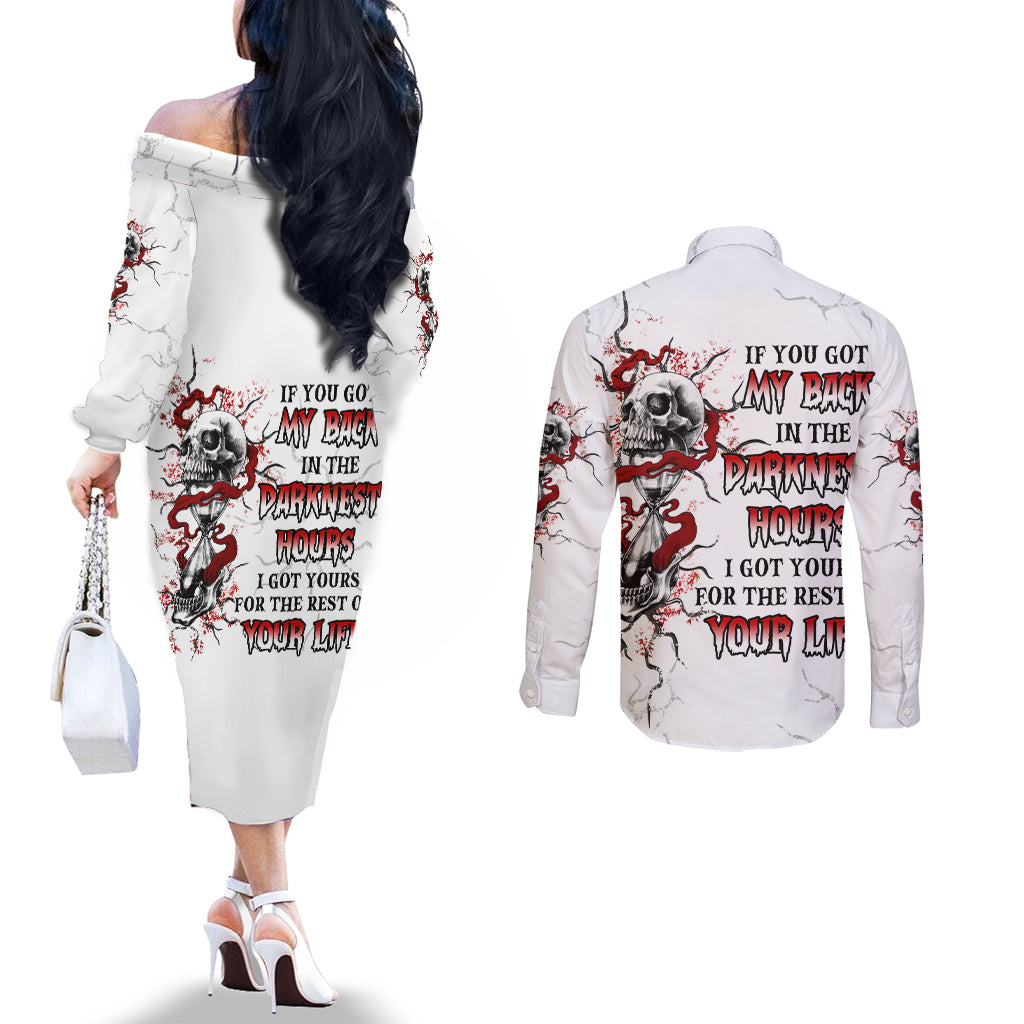 if-you-got-my-back-in-the-darkest-hours-couples-matching-off-the-shoulder-long-sleeve-dress-and-long-sleeve-button-shirt
