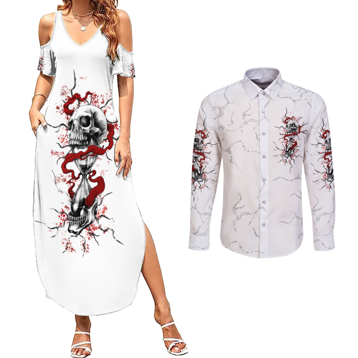 if-you-got-my-back-in-the-darkest-hours-couples-matching-summer-maxi-dress-and-long-sleeve-button-shirt
