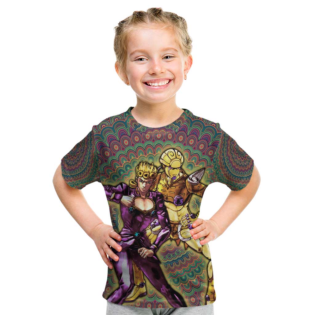 Trippy Giorno Giovanna Golden Wind Jojo’s Bizarre Adventure Kid T Shirt Trippy Mix Anime Style - The Mazicc