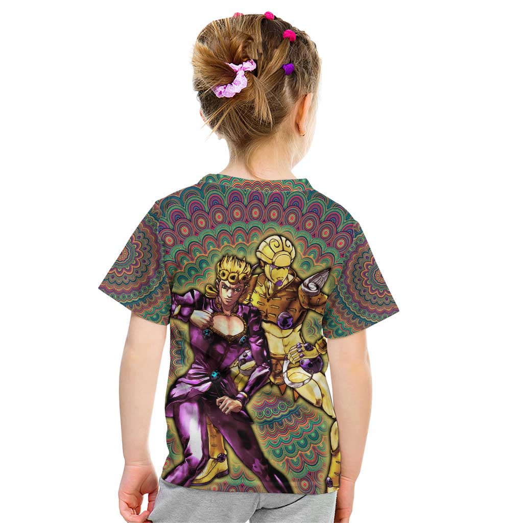 Trippy Giorno Giovanna Golden Wind Jojo’s Bizarre Adventure Kid T Shirt Trippy Mix Anime Style - The Mazicc