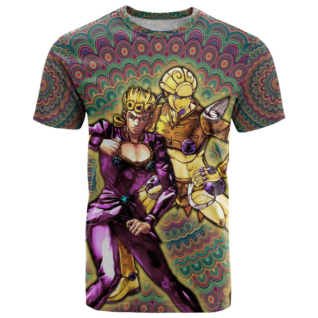 Trippy Giorno Giovanna Golden Wind Jojo’s Bizarre Adventure T Shirt Trippy Mix Anime Style - The Mazicc