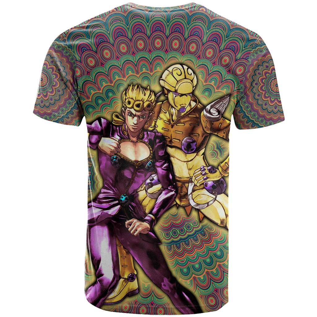 Trippy Giorno Giovanna Golden Wind Jojo’s Bizarre Adventure T Shirt Trippy Mix Anime Style - The Mazicc