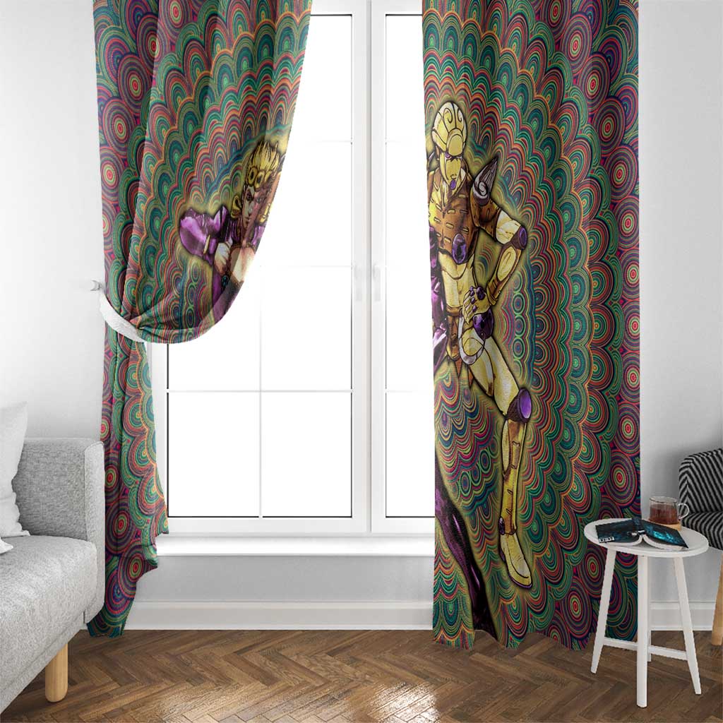 Trippy Giorno Giovanna Golden Wind Jojo’s Bizarre Adventure Window Curtain Trippy Mix Anime Style - The Mazicc