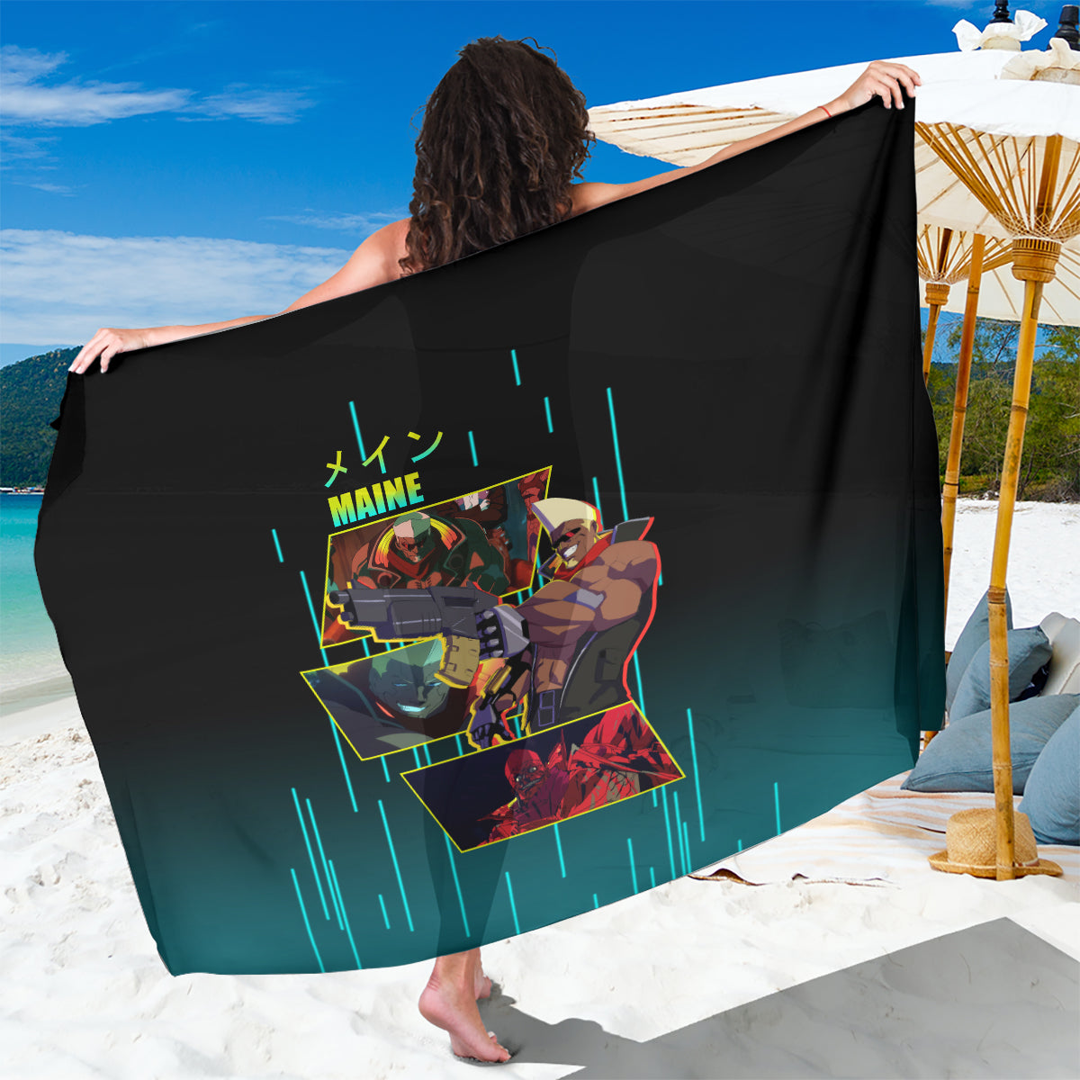 Cyberpunk Maine Sarong