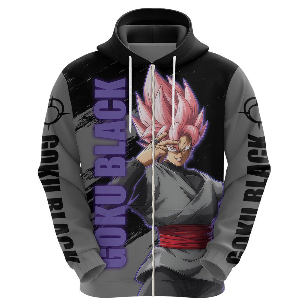 Goku Black Rose Zip Hoodie