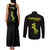 Cyberpunk David Martinez Couples Matching Tank Maxi Dress and Long Sleeve Button Shirt