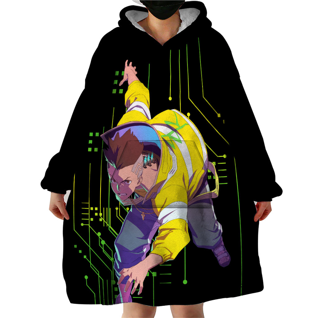 Cyberpunk David Martinez Wearable Blanket Hoodie