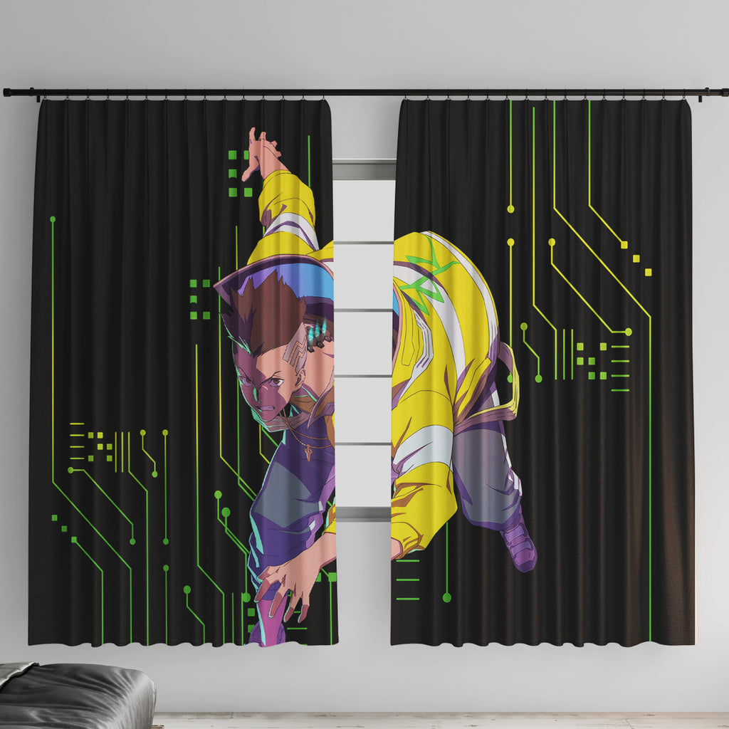 Cyberpunk David Martinez Window Curtain