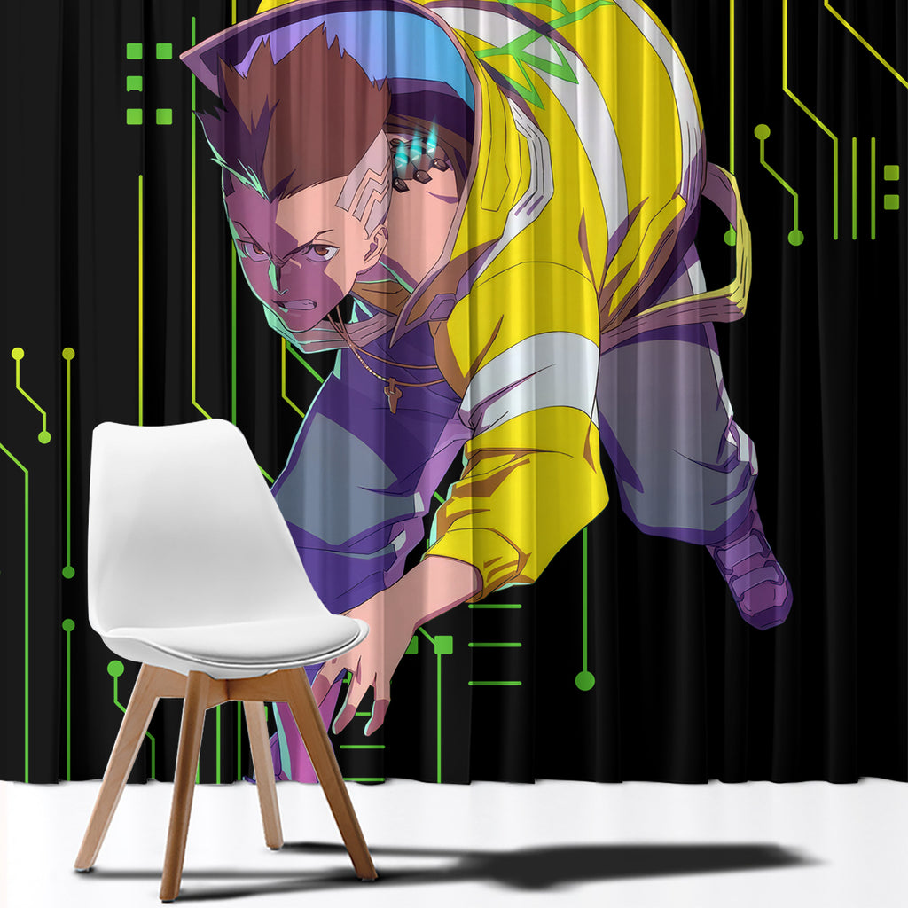 Cyberpunk David Martinez Window Curtain