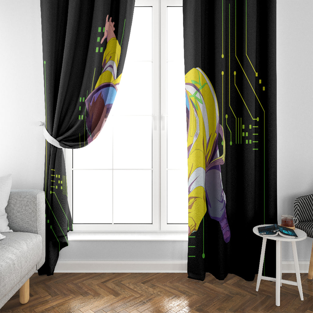 Cyberpunk David Martinez Window Curtain