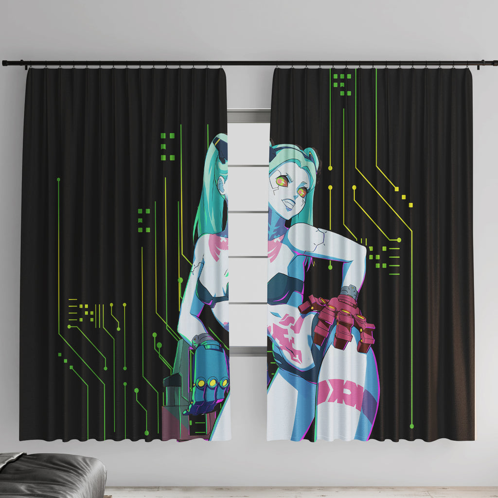 Cyberpunk Rebecca Window Curtain