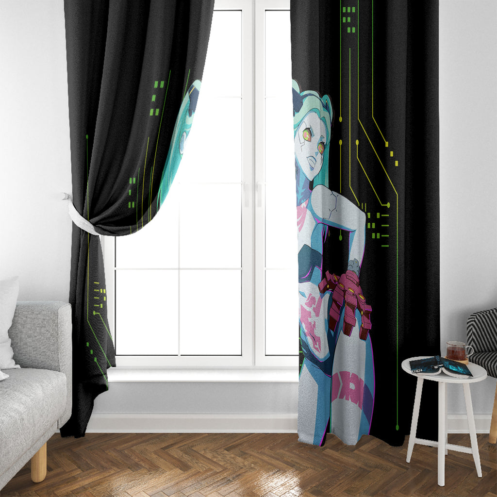 Cyberpunk Rebecca Window Curtain