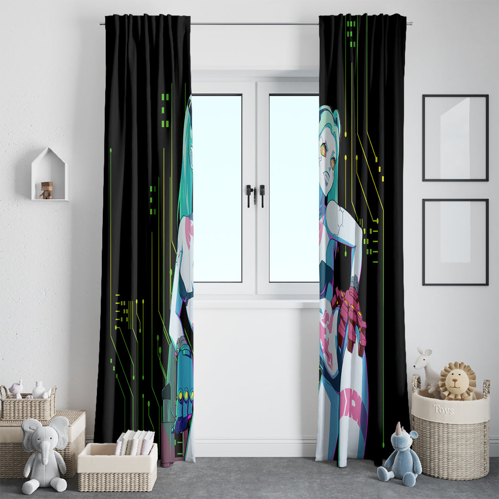 Cyberpunk Rebecca Window Curtain