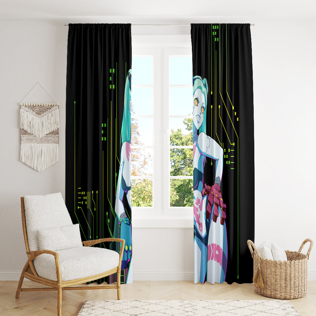Cyberpunk Rebecca Window Curtain