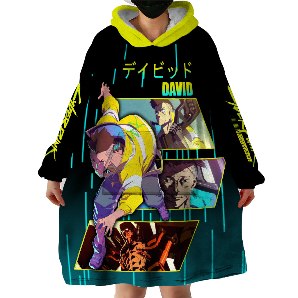 Cyberpunk David Martinez Wearable Blanket Hoodie