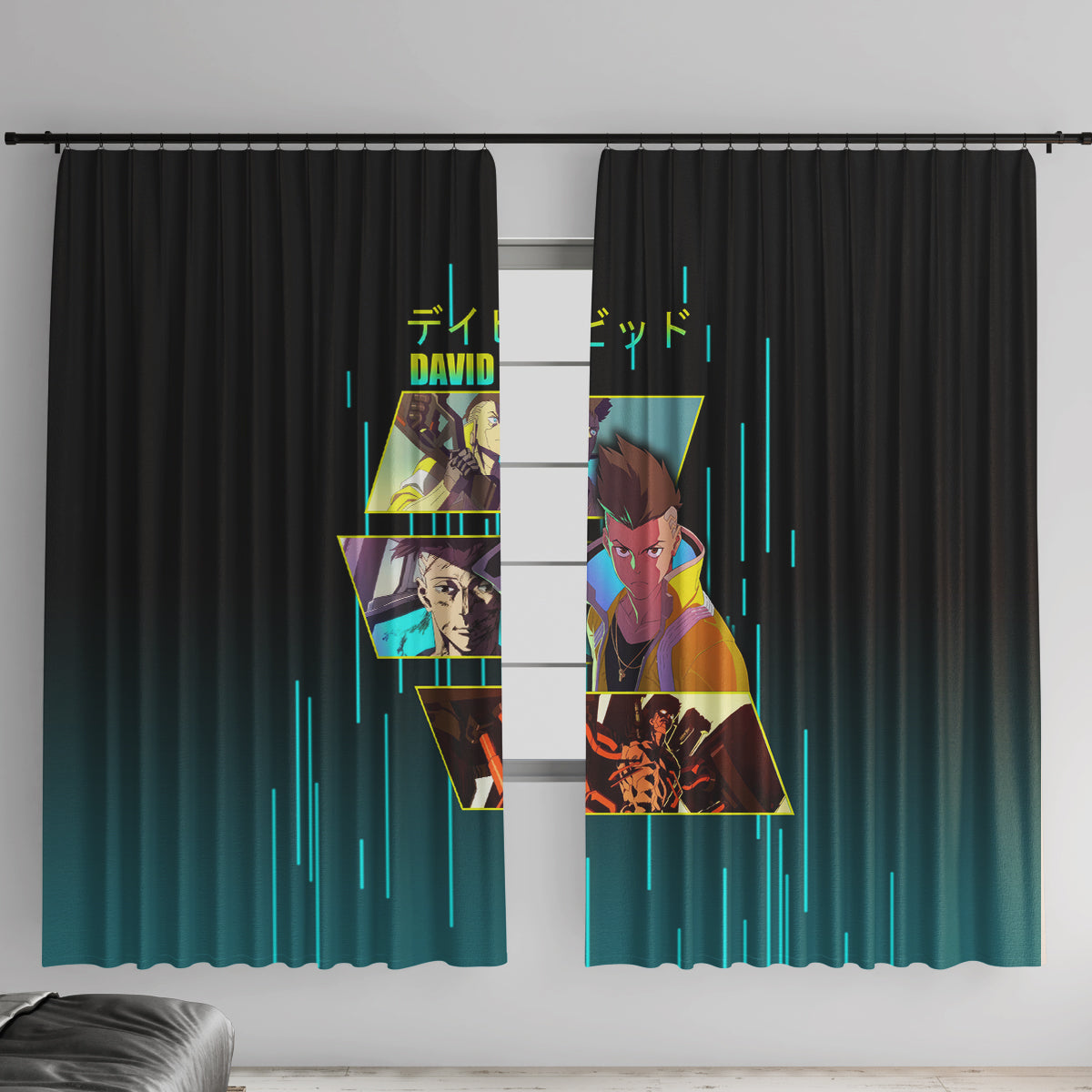 Cyberpunk David Martinez Window Curtain