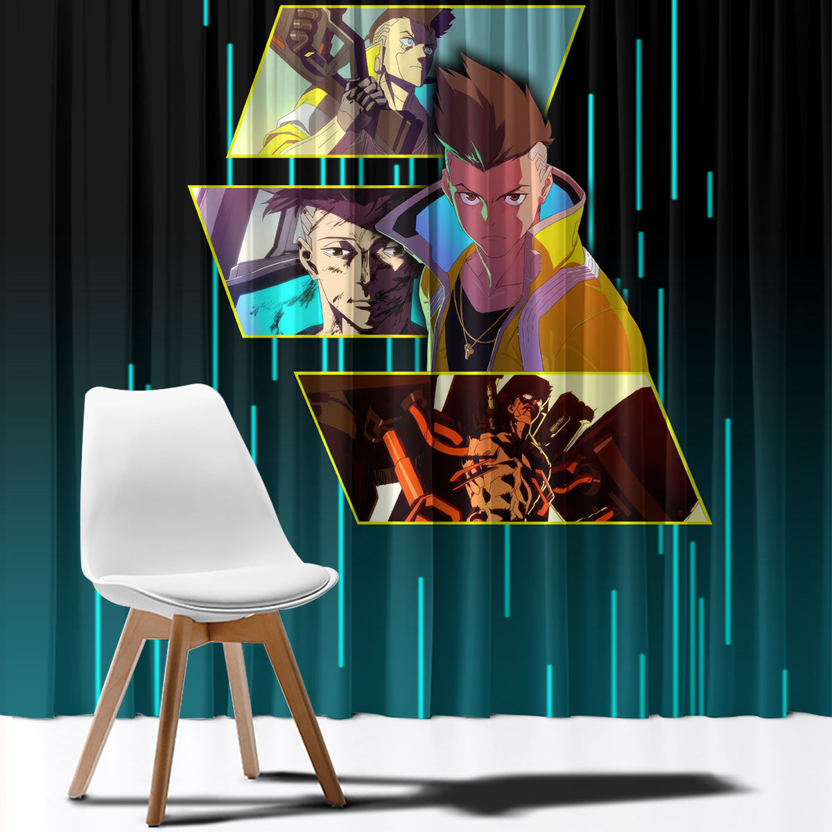 Cyberpunk David Martinez Window Curtain