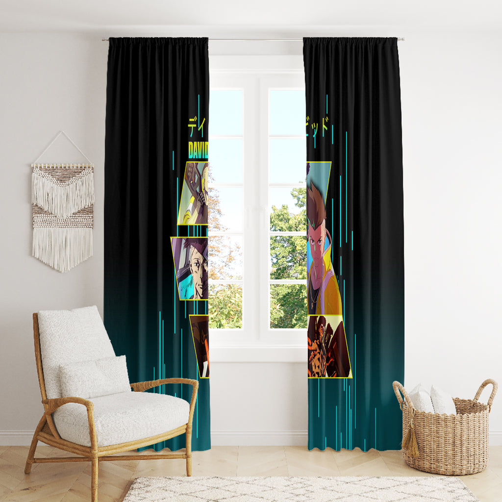 Cyberpunk David Martinez Window Curtain