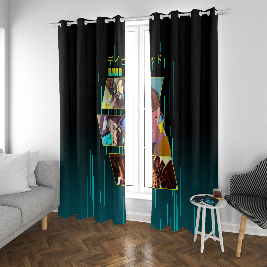 Cyberpunk David Martinez Window Curtain