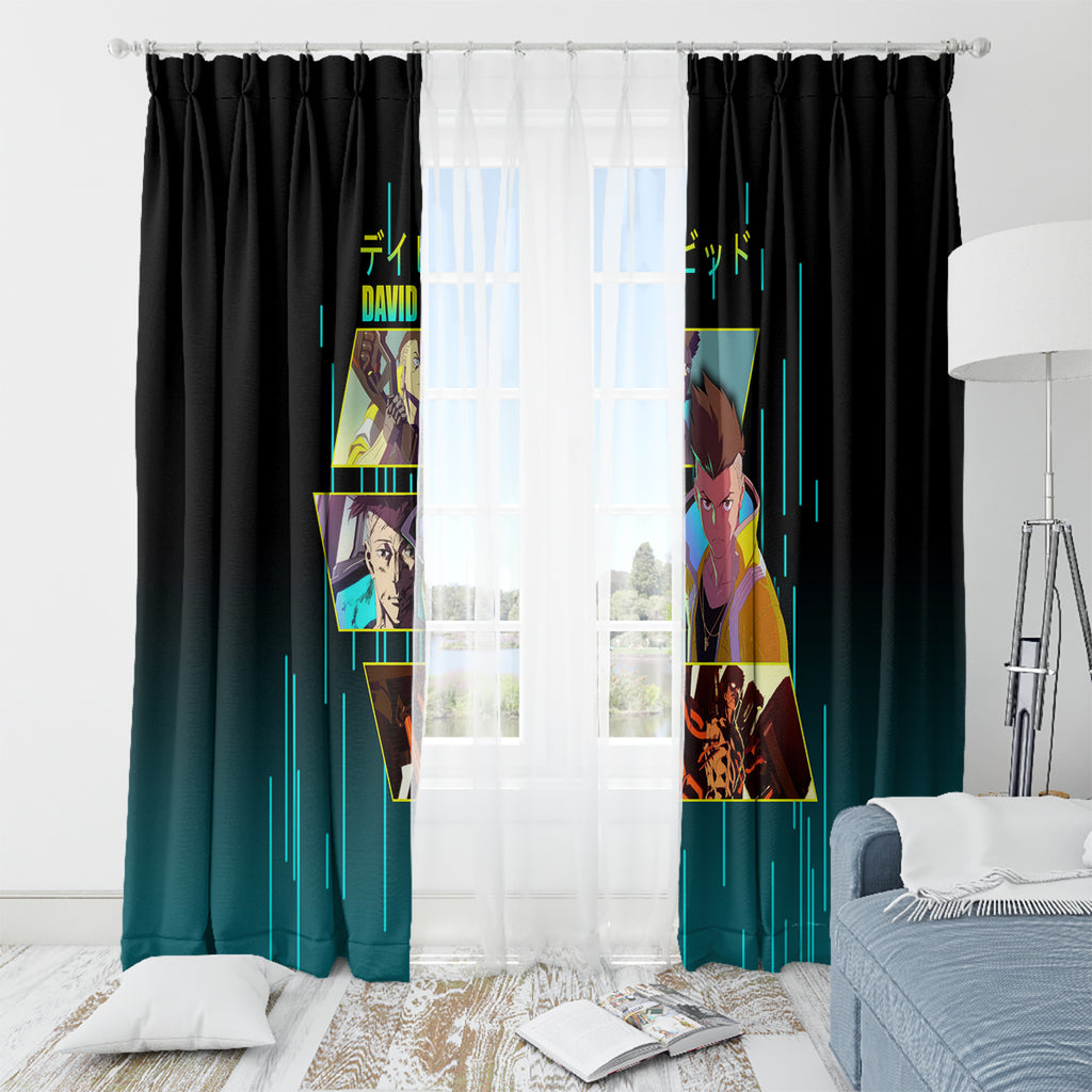 Cyberpunk David Martinez Window Curtain