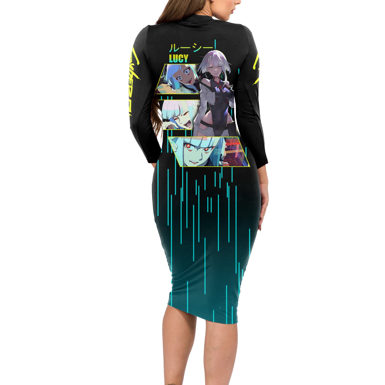 Cyberpunk Lucy Long Sleeve Bodycon Dress