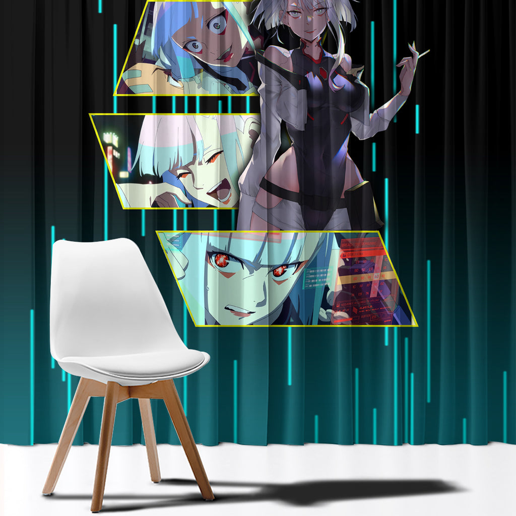 Cyberpunk Lucy Window Curtain