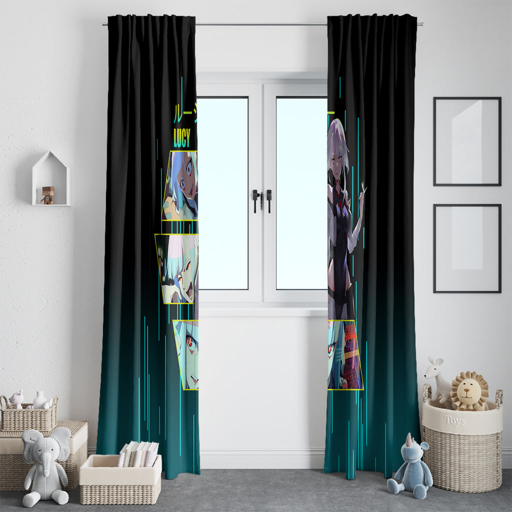 Cyberpunk Lucy Window Curtain