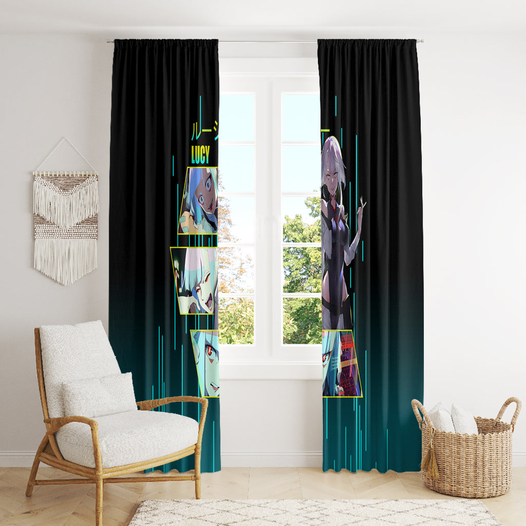 Cyberpunk Lucy Window Curtain