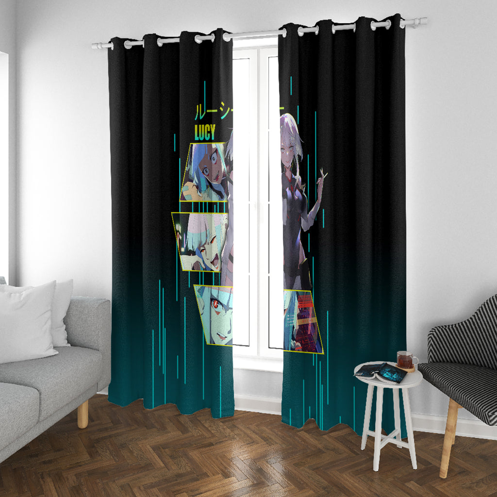 Cyberpunk Lucy Window Curtain