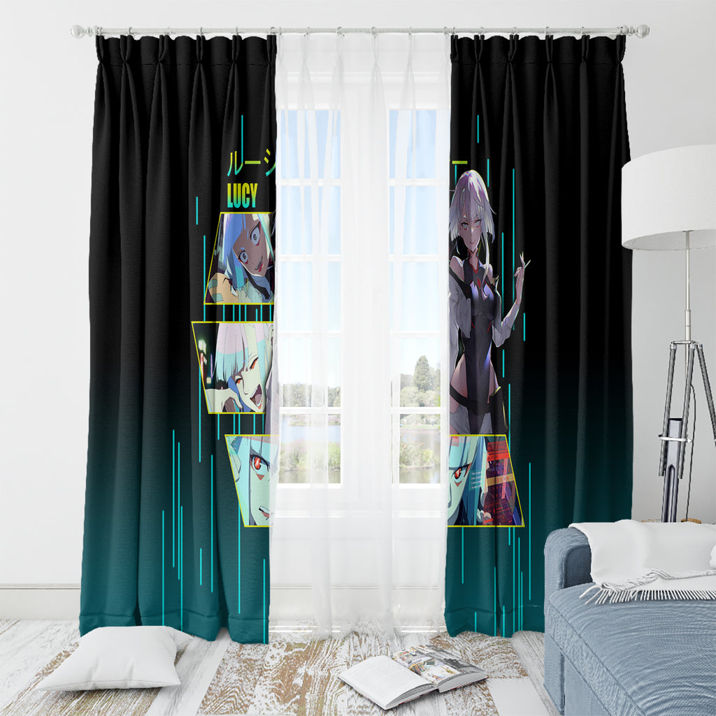 Cyberpunk Lucy Window Curtain