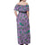 Noivern Pattern Style Off Shoulder Maxi Dress