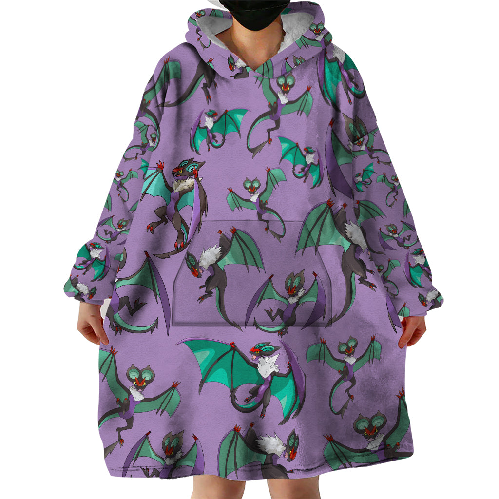 Noivern Pattern Style Wearable Blanket Hoodie
