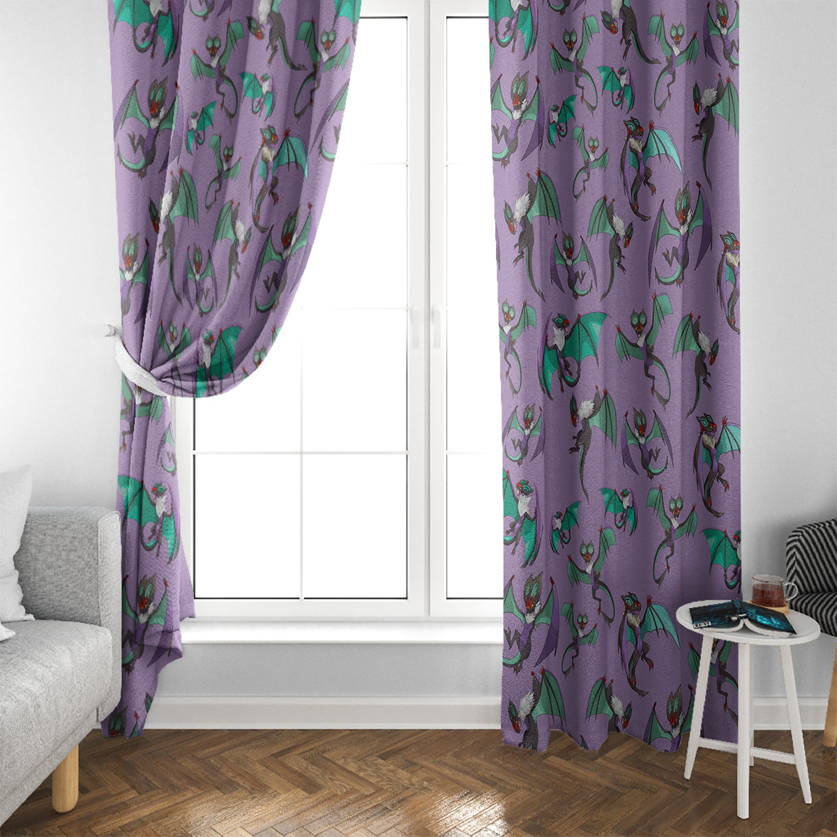 Noivern Pattern Style Window Curtain