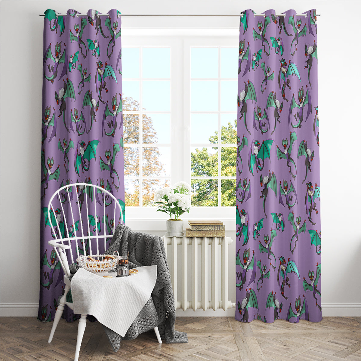Noivern Pattern Style Window Curtain