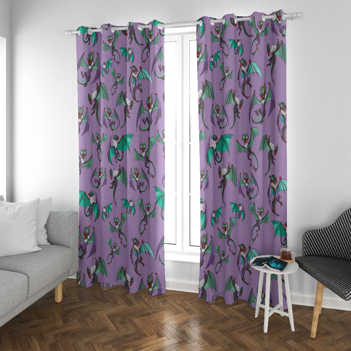 Noivern Pattern Style Window Curtain