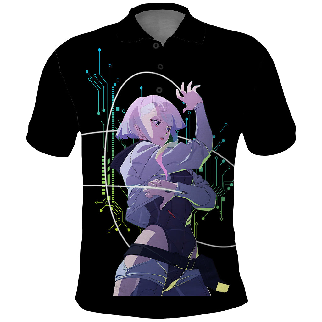 Cyberpunk Lucy - Anime Cyberpunk Polo Shirt