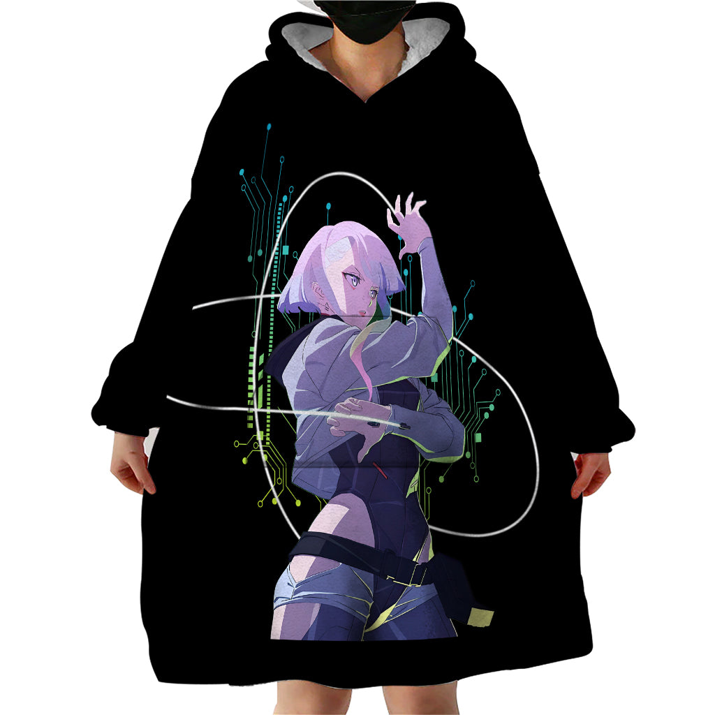 Cyberpunk Lucy - Anime Cyberpunk Wearable Blanket Hoodie
