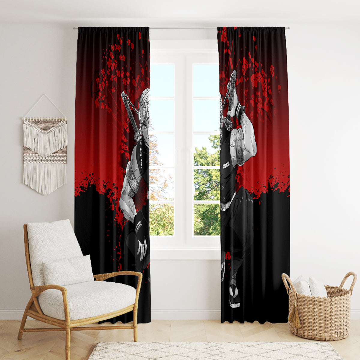 Tengen Uzui Japan Art Window Curtain