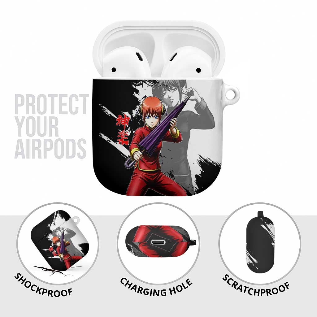 Kagura AirPods Case Fierce Comedy Martial Ink Style
