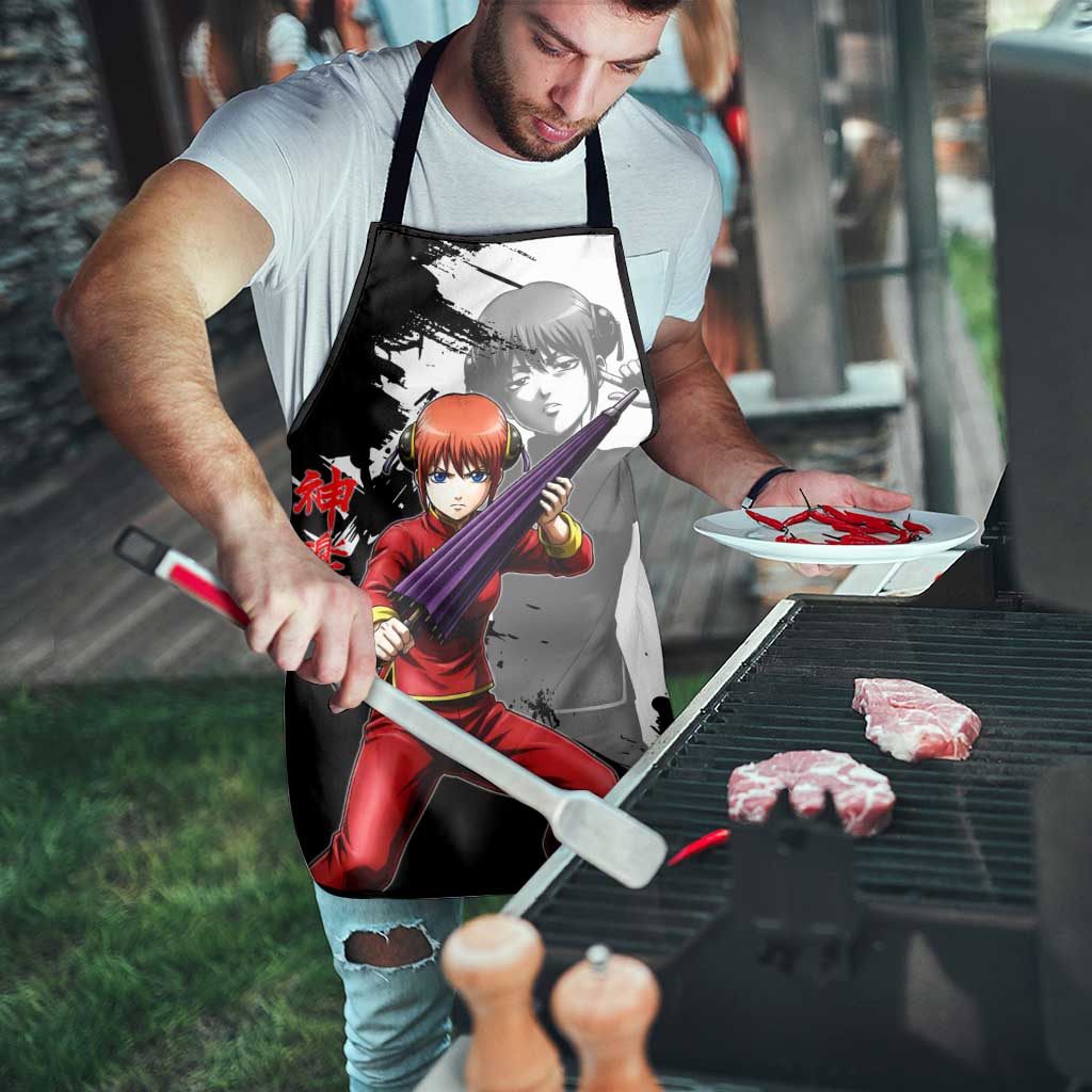 Kagura Apron Fierce Comedy Martial Ink Style