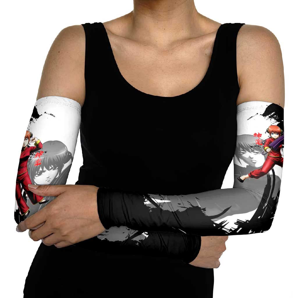 Kagura Arm Sleeves Fierce Comedy Martial Ink Style