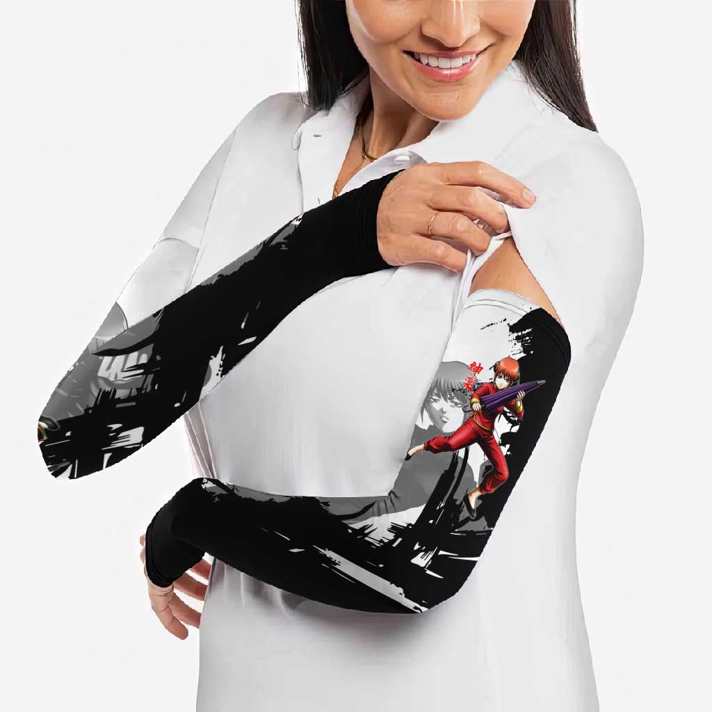Kagura Arm Sleeves Fierce Comedy Martial Ink Style