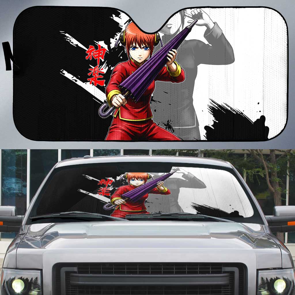 Kagura Auto Sun Shade Fierce Comedy Martial Ink Style