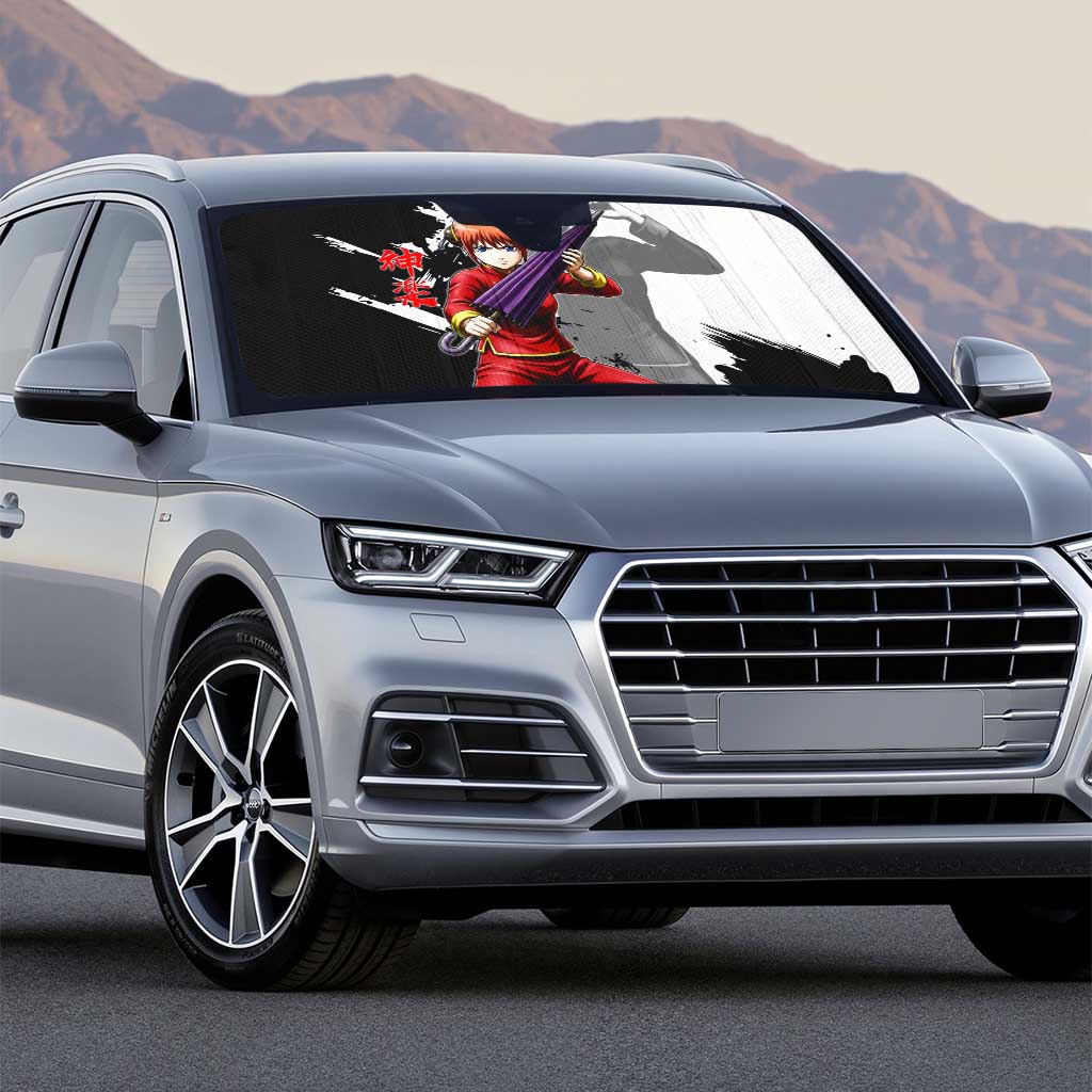 Kagura Auto Sun Shade Fierce Comedy Martial Ink Style