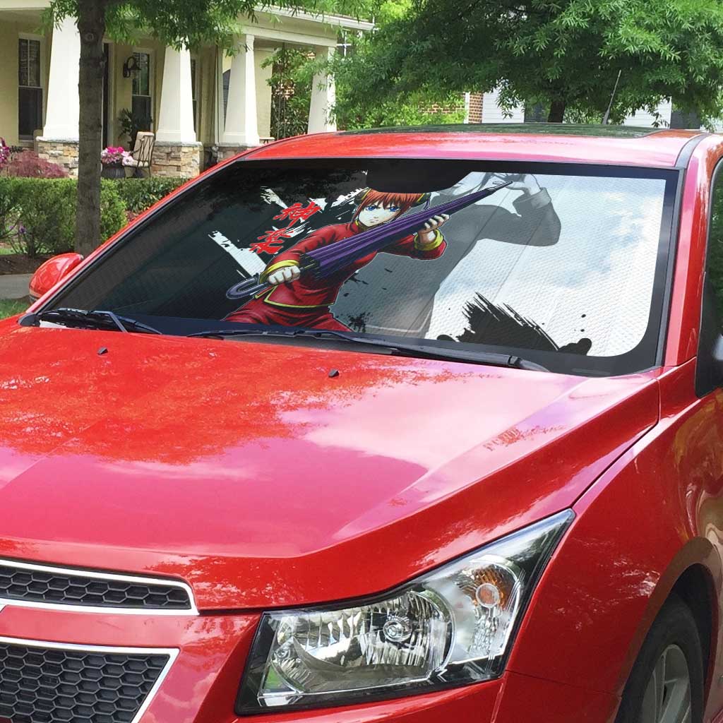Kagura Auto Sun Shade Fierce Comedy Martial Ink Style