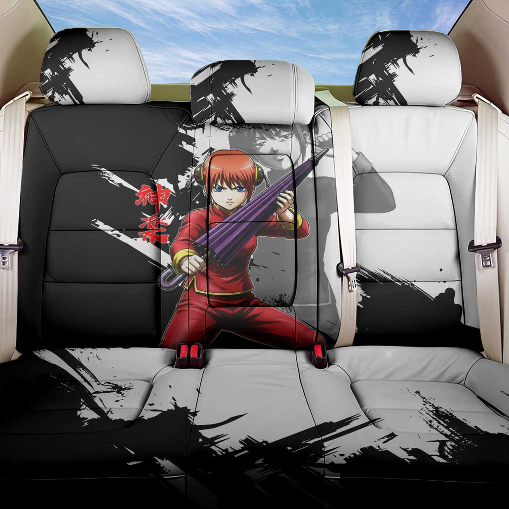 Kagura Back Car Seat Cover Fierce Comedy Martial Ink Style